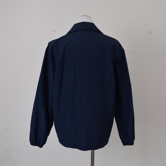 Vintage 90s Navy Nylon/Poly Windbreaker size Small - Picture 4 of 10